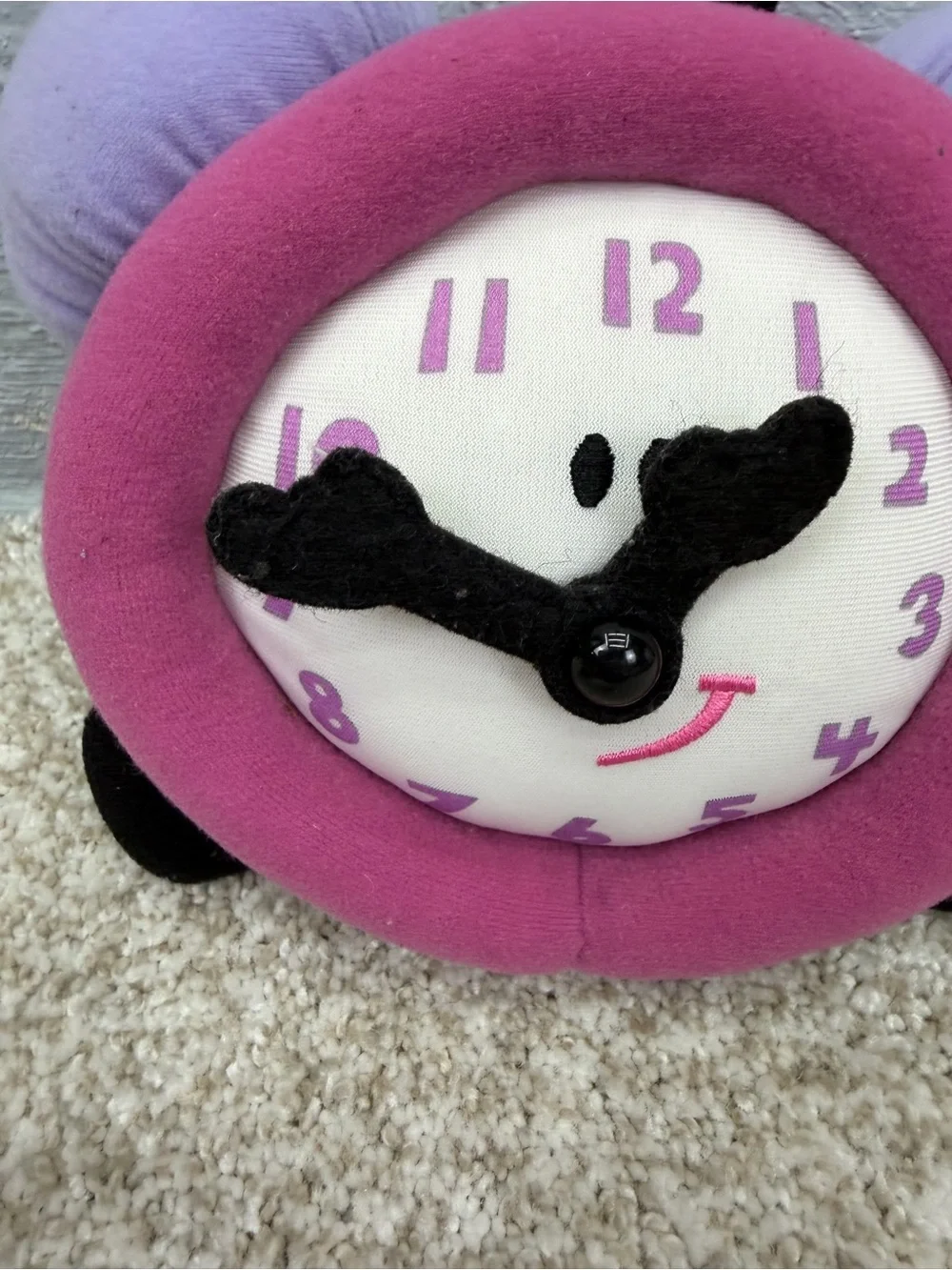 Vintage 1998 Blue's Clues Tickety Tock Clock Plush Eden Viacom Moveable Hands